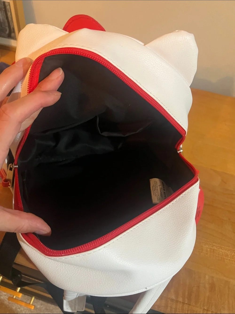 Hello Kitty White and Red mini Backpack with Matching Pouch